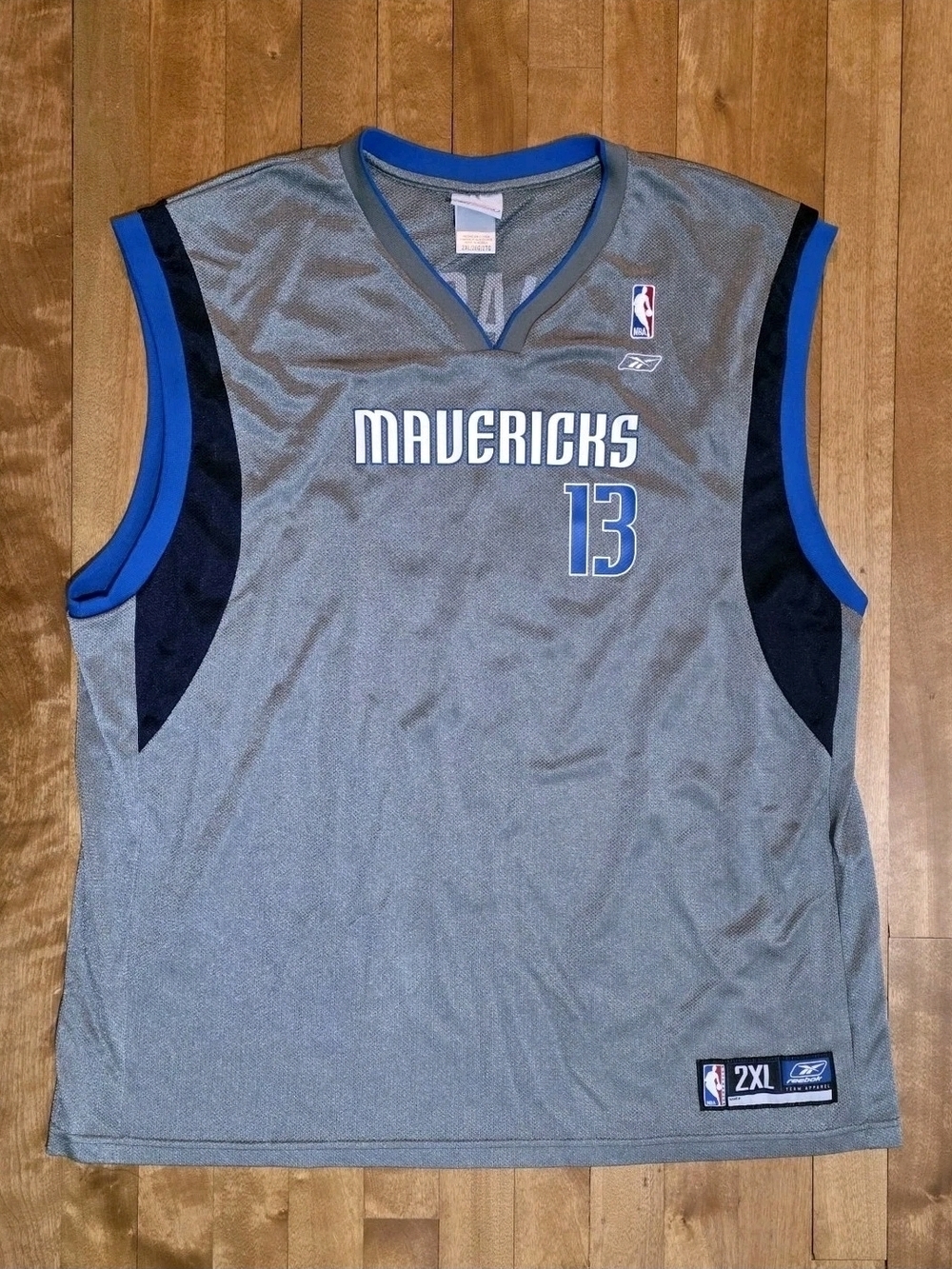 Dallas Mavericks Steve Nash Jersey Size 2XL Silver Mens Reebok NBA
